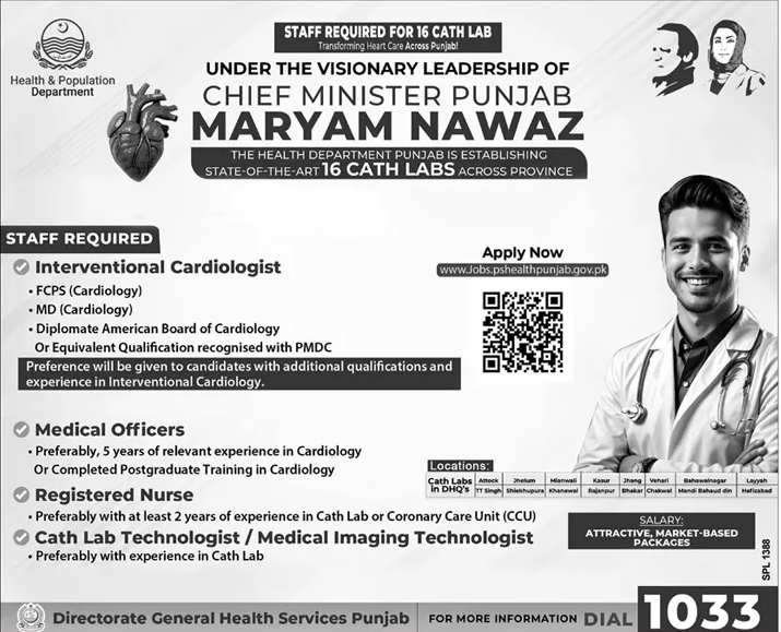 Jobs in Health & Population Department Lahore